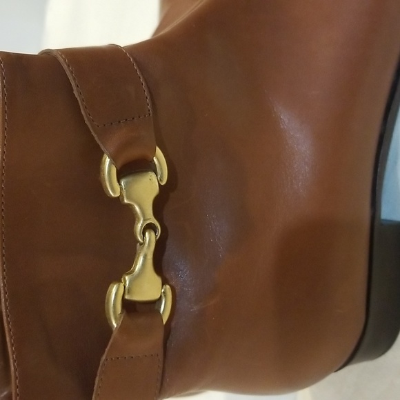 TALBOTS Brawn Ankle boots almond toe leather heel appro hee 1inch zip closure - Picture 5 of 7